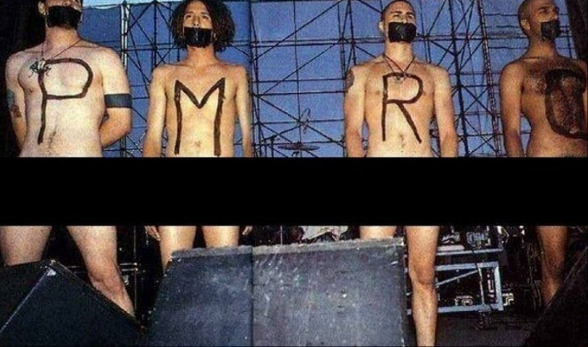 Protesto realizado no Lollapalooza de 1993.